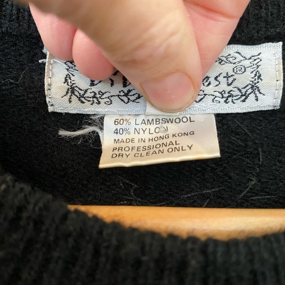 Vivien Forest Womens Beaded Tassel Print Tunic Sweater Size Large Lambswool - Picture 6 of 7